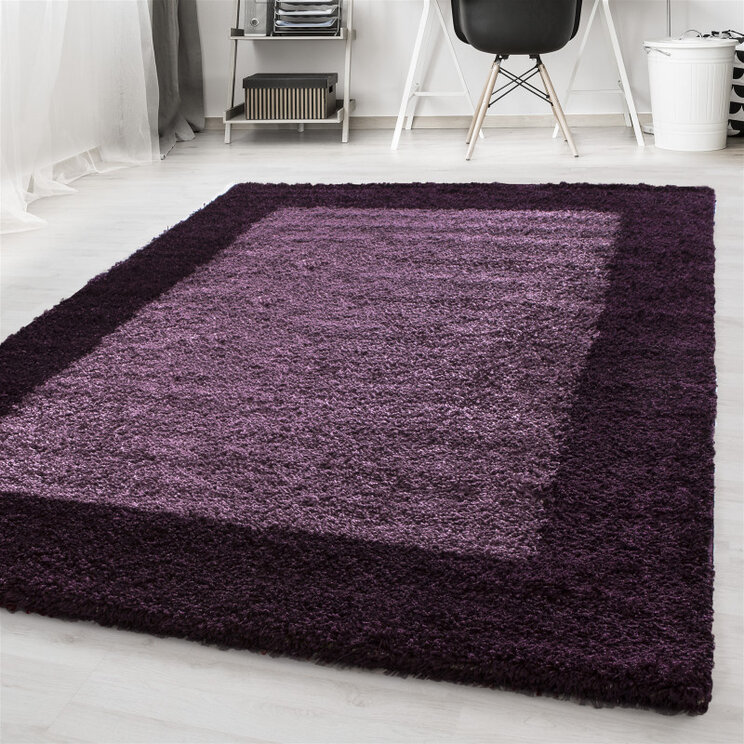 Hochflor Teppich - Edge Lila