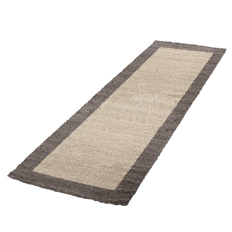 Hochflor Läufer - Edge Taupe