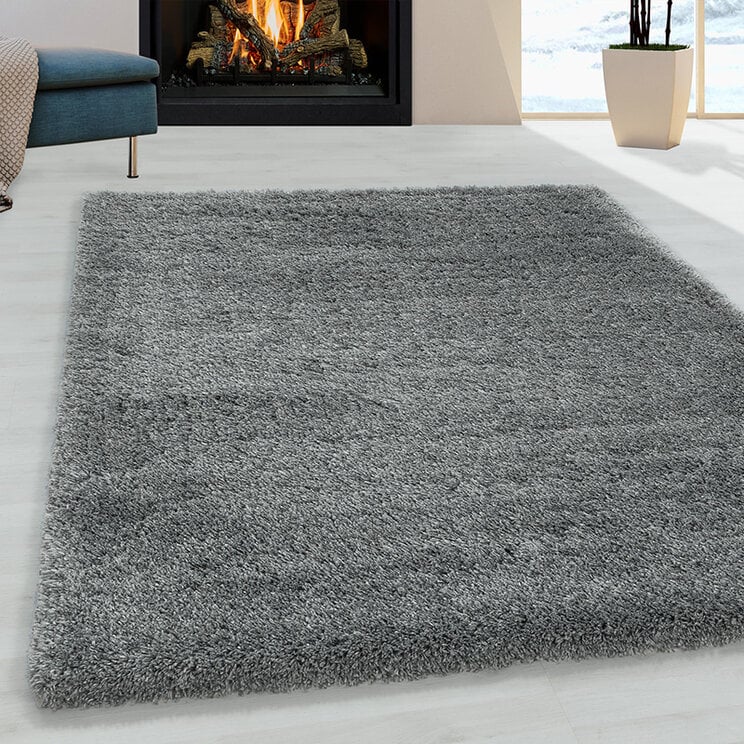 Hochflor Teppich - Fuzzy Grau