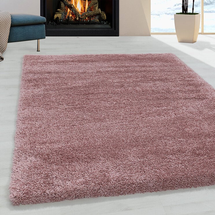 Hochflor Teppich - Fuzzy Rosa