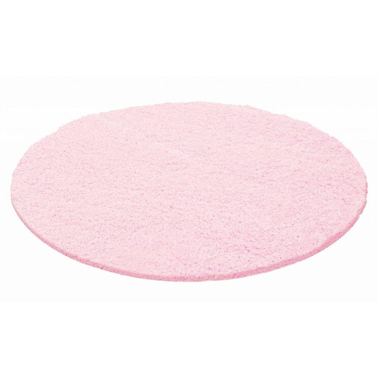 Hochflor Teppich Rund - Life Rosa