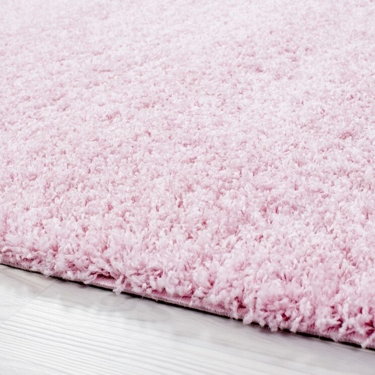 Hochflor Teppich Rund - Life Rosa - product