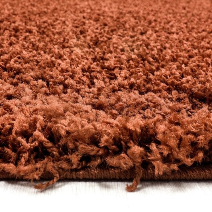 Hochflor Teppich Rund - Life Terracotta - product