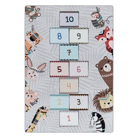 Spielteppich - Pleun Animals Hopscotch Grau - product