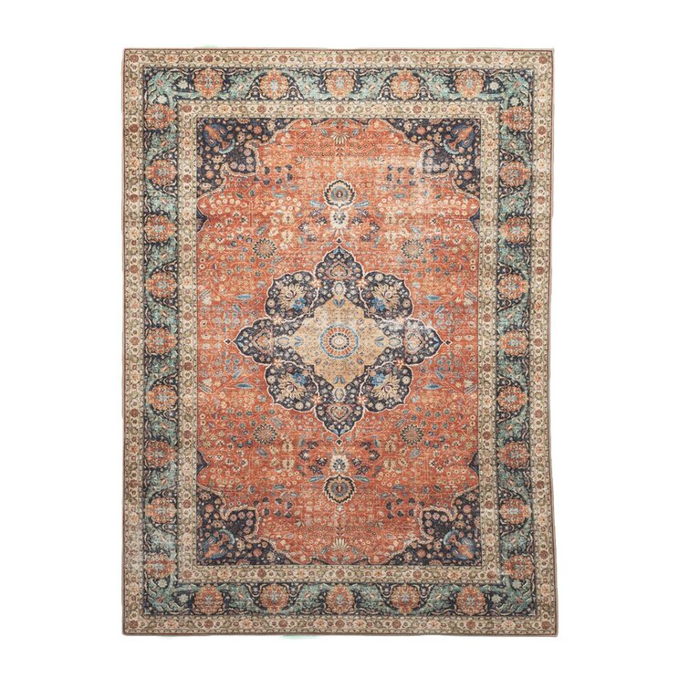 In- & Outdoor Teppich Vintage - Kairo Medaillon Terra Dunkelblau - product