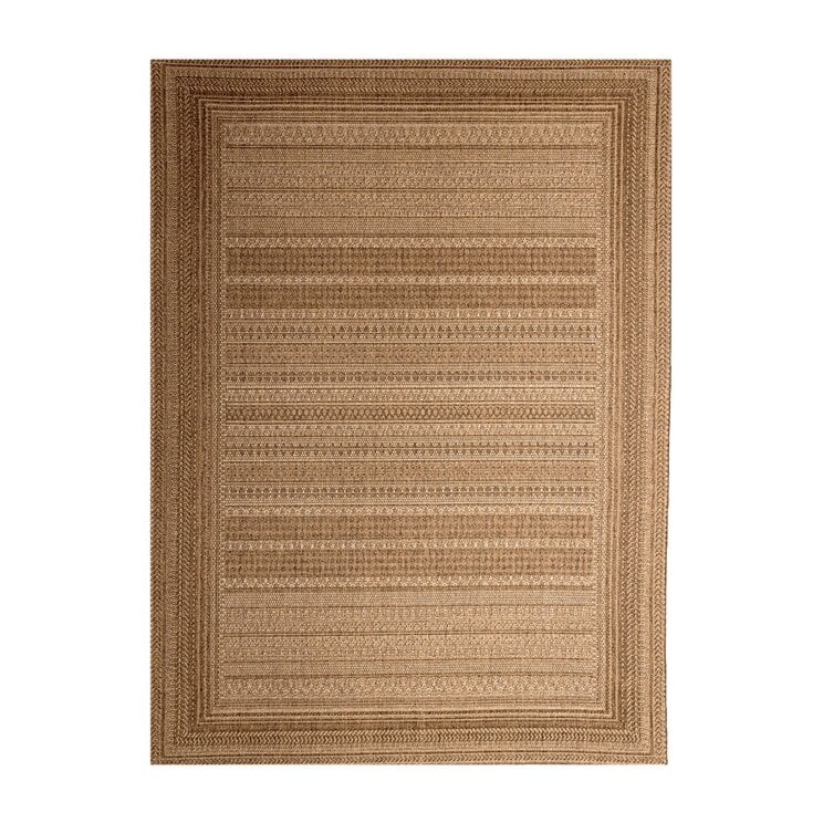 Garten Teppich Jute - Mavi Stripes Creme Braun - product