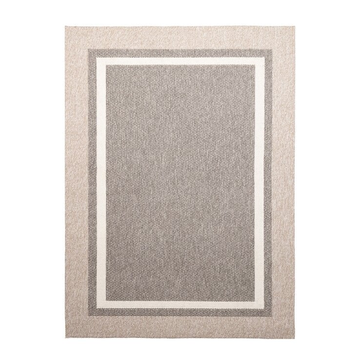 Nachhaltiger Teppich - Lorre Edge Grau Creme  - product