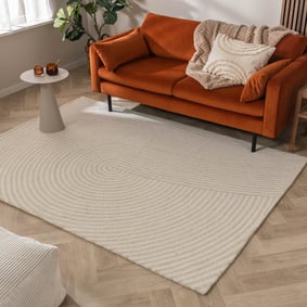 Kurzflor wollteppich - Gregory Beige