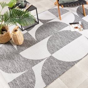 In- & Outdoor Teppich - Summer Shapes Grau