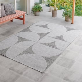 In- & Outdoor Teppich - Eden Circles Grau