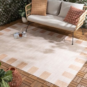 Outdoor Teppich Beige - Riva Border