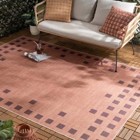 Outdoor Teppich Terracotta - Riva Tetris