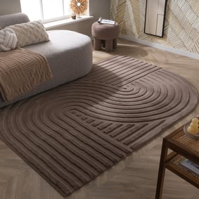 Teppich Organisch - Flowy Wavy Taupe