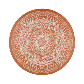 In- & Outdoor Teppich Rund - Summer Azteca Terracotta - product