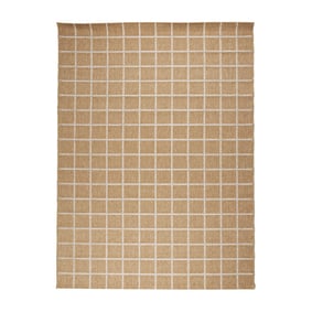 In- & Outdoor Jute Teppich - Daisy Blocks Weiß - product