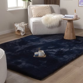 Hochflor Teppich - Comfy Supreme Dunkelblau