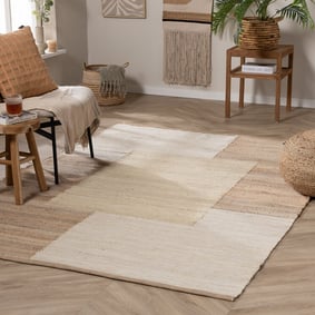 Jute Teppich - Raya Blocks Beige