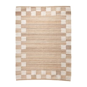 Jute Teppich - Raya Border Beige - product