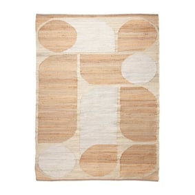 Jute Teppich - Raya Shapes Beige - product