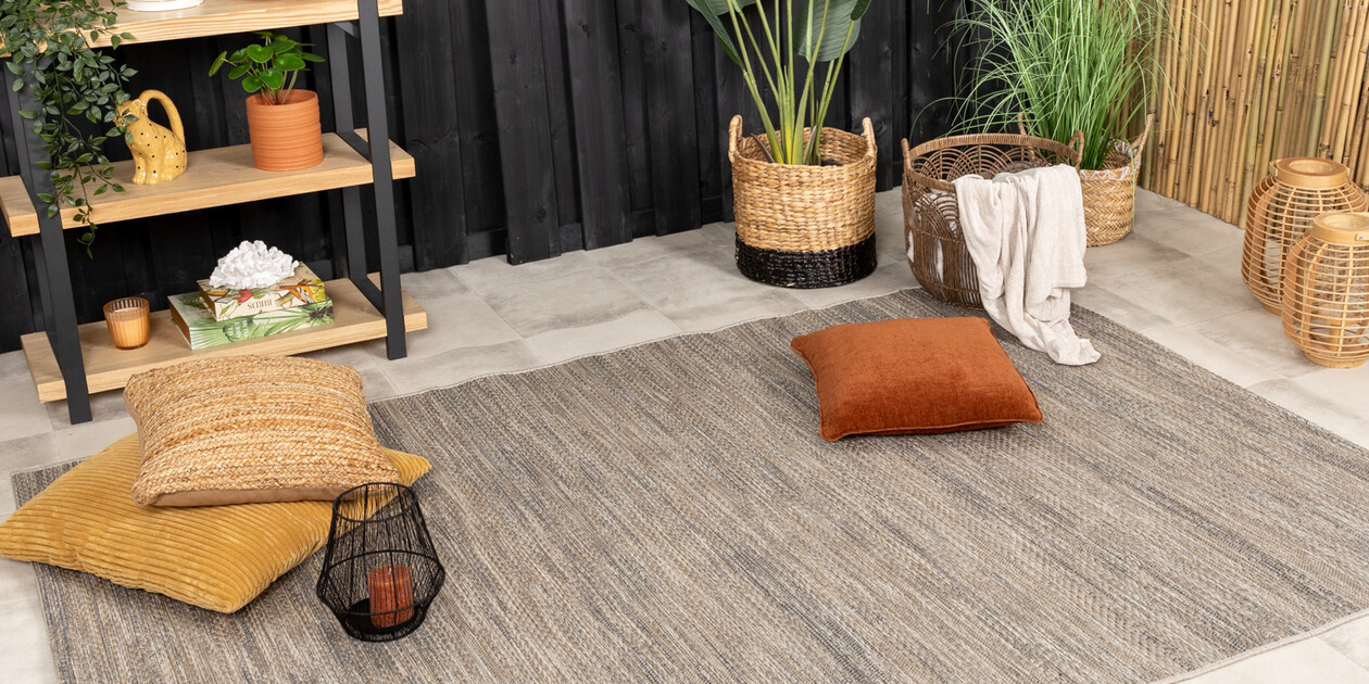 In- & Outdoor Teppich - Zanzi Melange Sand Beige