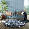 In- & Outdoor Teppich Rund - Piatto Oro Blau - thumbnail