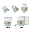 Runder Teppich Wohnzimmer - Charm Circles Beige - thumbnail 7