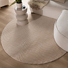 Runder Teppich Wohnzimmer - Charm Waves Beige - thumbnail