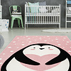 Kinderzimmer Teppich - Atlantic Pinguin Rosa - thumbnail