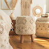 Boho Hocker - Basai 125 Creme - thumbnail