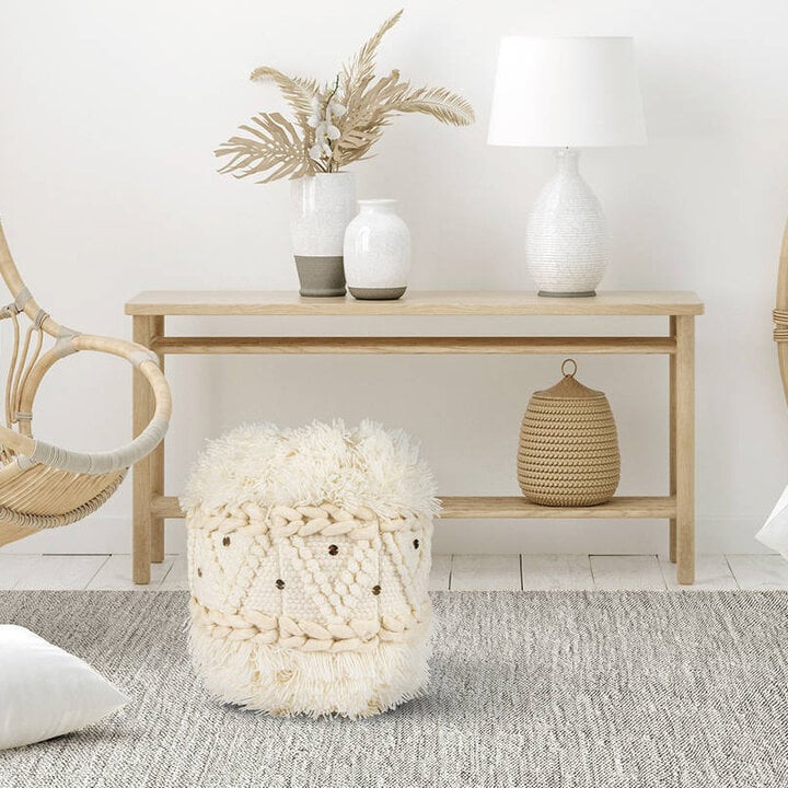 Boho Pouf - Basai 525 Creme