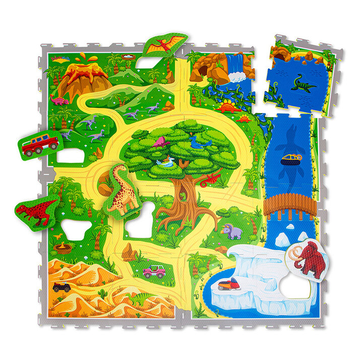 Foam Puzzlematte - Max Dino Bunt