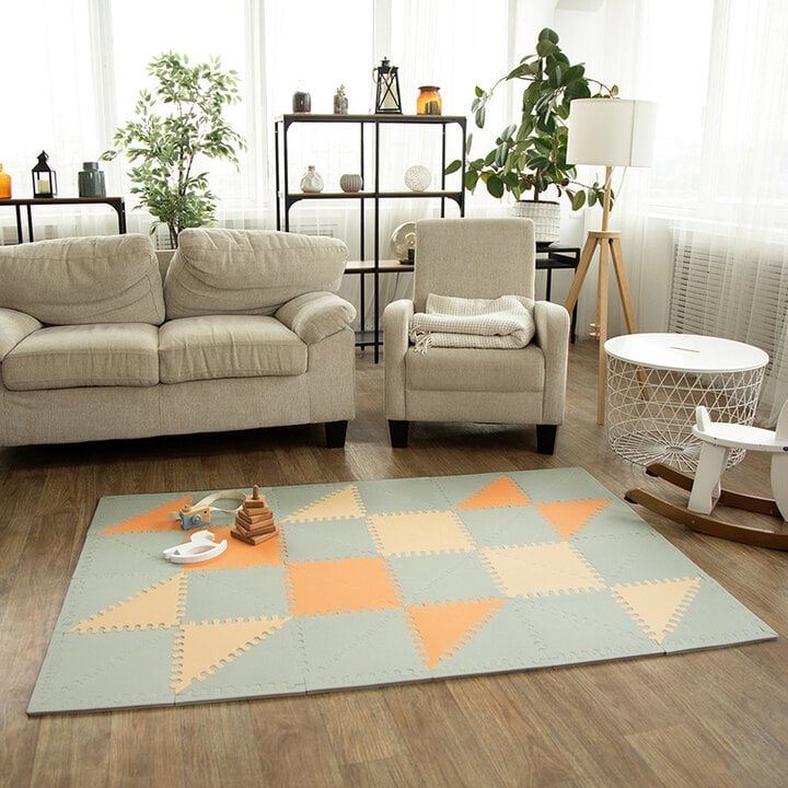 Foam Puzzlematte - Joy Hygge Grau/Terrakotta