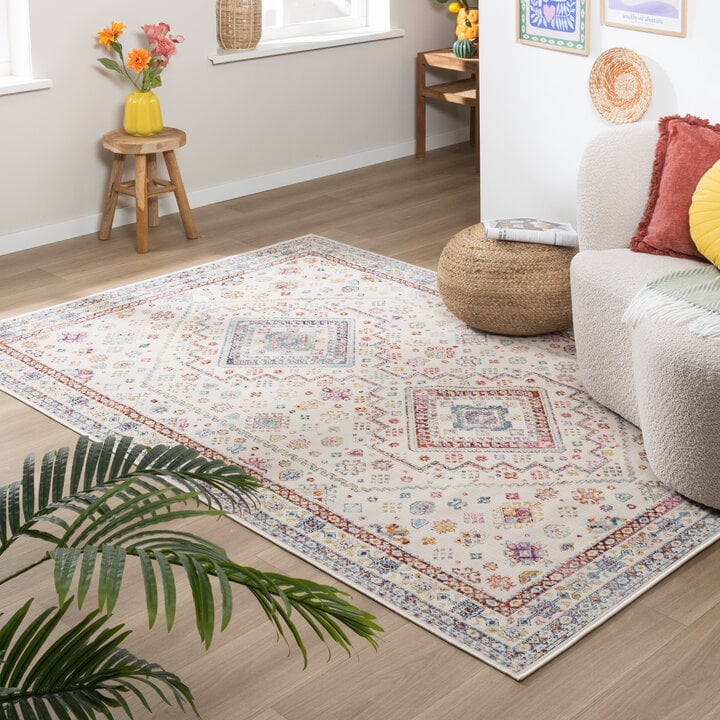 Boho Teppich - Joya Medaillon Bunt