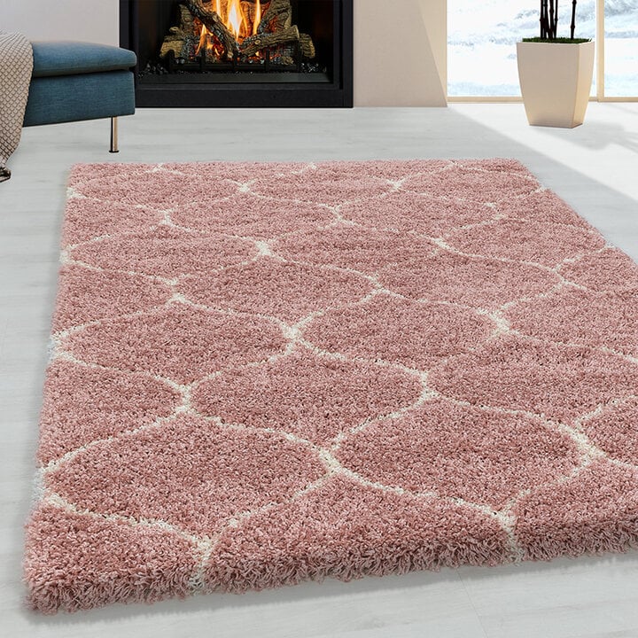 Berberteppich - Agadir Circle Rosa Creme