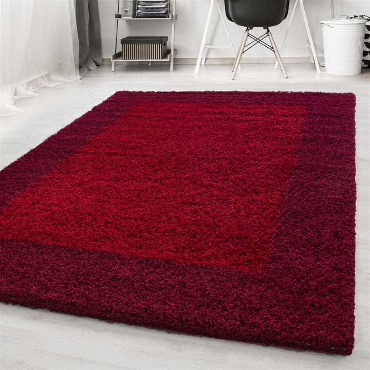 Hochflor Teppich - Edge Rot