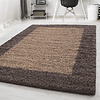 Hochflor Teppich - Edge Taupe - thumbnail