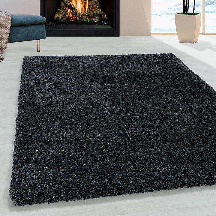 Hochflor Teppich - Fuzzy Anthrazit