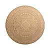 Jute Gartenteppich Rund - Mavi Medaillon Creme Braun - thumbnail 1