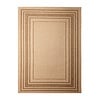 Garten Teppich Jute - Mavi Border Creme Braun - thumbnail 1