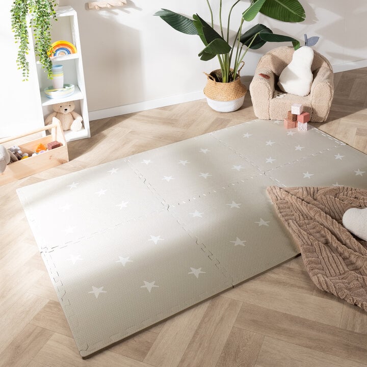 Puzzlematte - Alfie Stars Grau