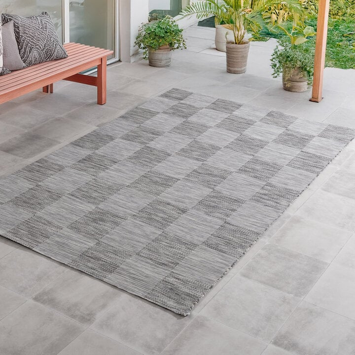 In- & Outdoor Teppich - Eden Blocks Grau