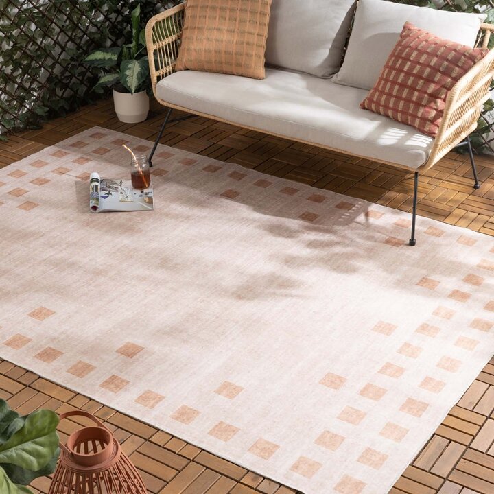 Outdoor Teppich Beige - Riva Tetris