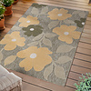 In - & Outdoorteppich - Bloom Flowers Taupe - thumbnail