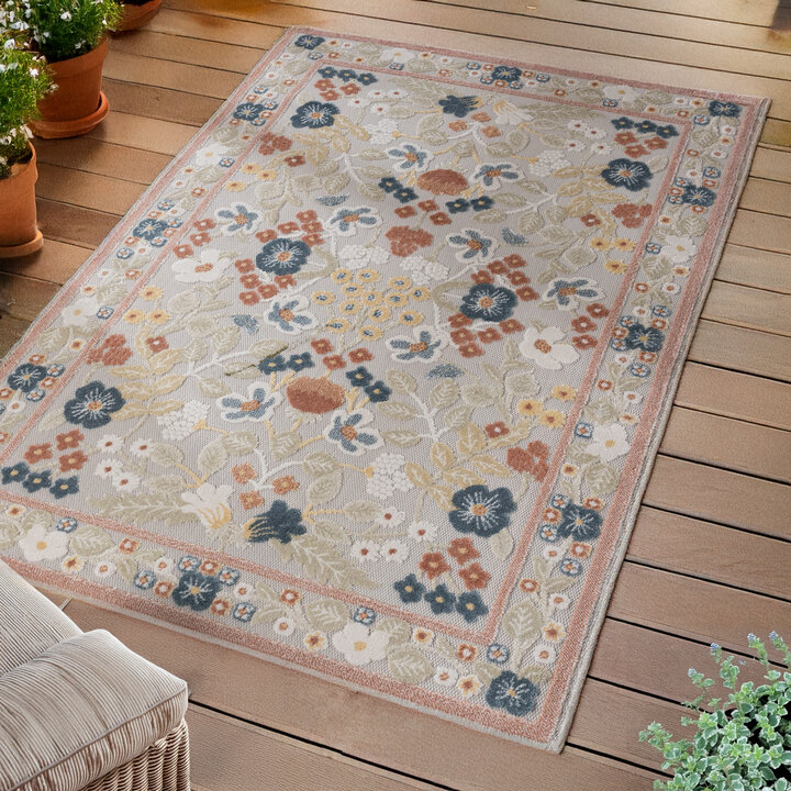 In - & Outdoorteppich - Bloom Oriental Bunt