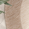 In- & Outdoor Teppich Rund - Sierra Border Creme Beige - thumbnail 1