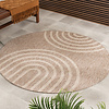 In- & Outdoor Teppich Rund - Sierra Arches Beige Creme - thumbnail