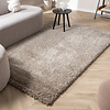 Hochflor Wohnzimmer Teppich - Yves Taupe - thumbnail