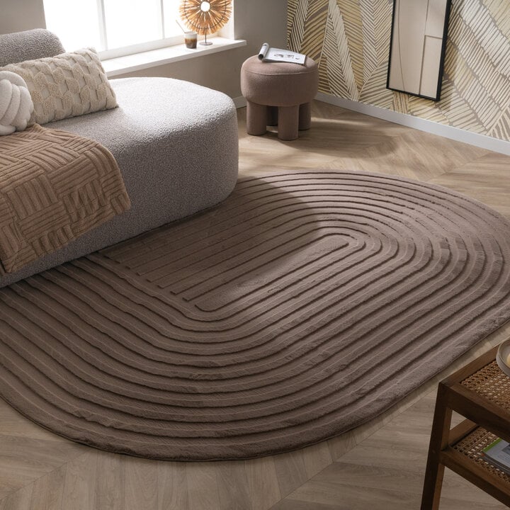 Teppich Organisch - Flowy Lines Taupe