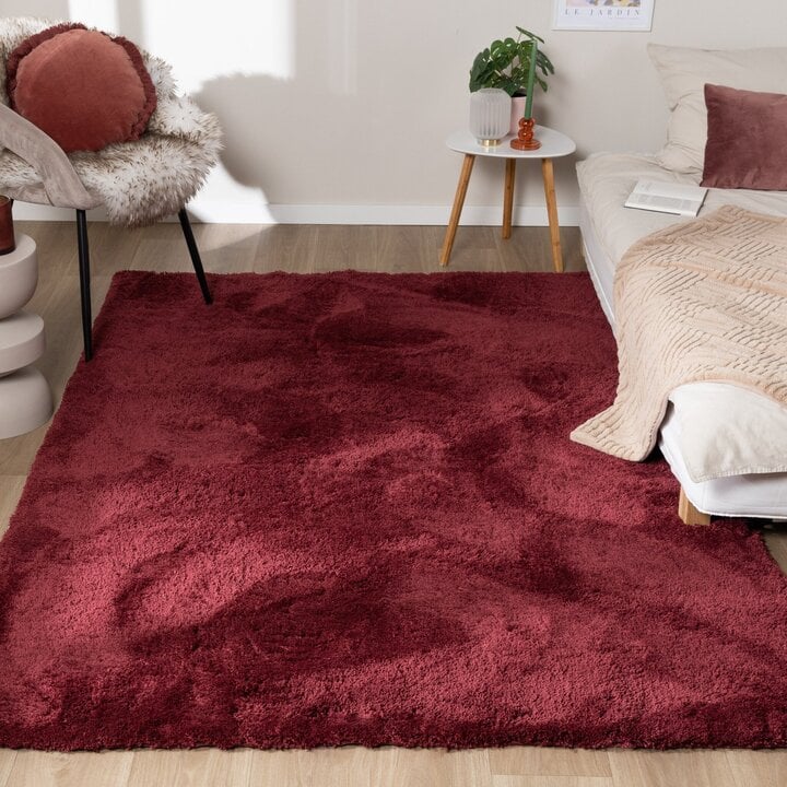 Hochflor Teppich Waschbar - Ziggy Rot