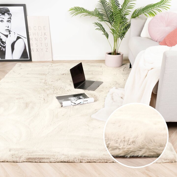 Hochflor Teppich - Comfy Supreme Creme - 8